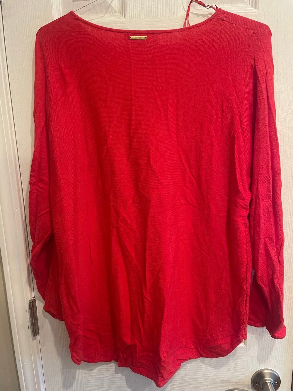 Michael Kors Red knit long sleeved sweater. A32